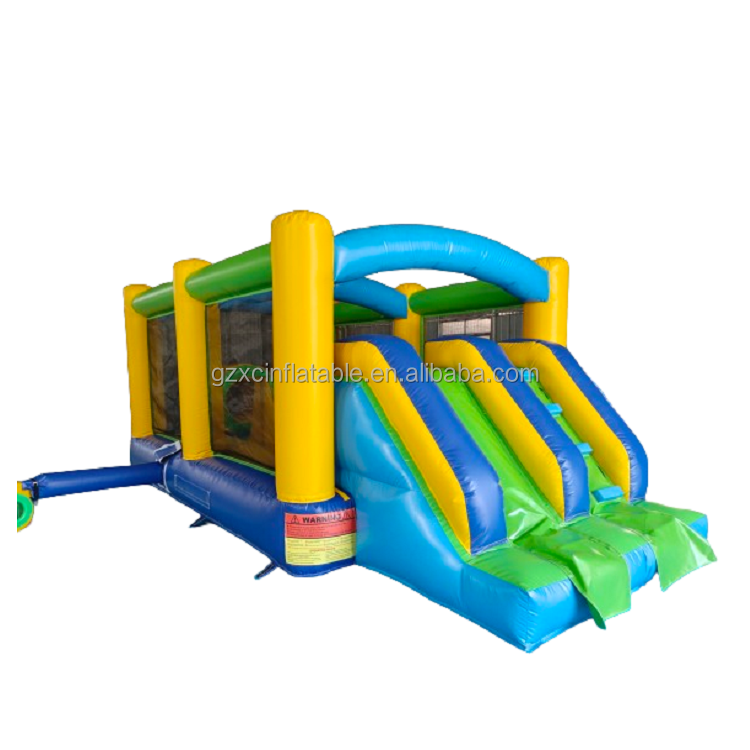 Hot sale commercial indoor kids inflatable toys obstacle bouncer children games jumping castle with slide