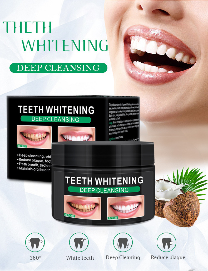 Natural Vegan Friendly Bamboo Activated Organic Charcoal Teeth Whitening Powder