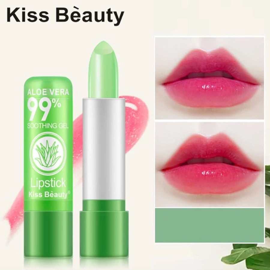 Factory Direct Sales Non-marking and Non-stick Cup Color Changing Lip Balm Lipstick Waterproof Gel Natural3g Aloe Vera Lipstick