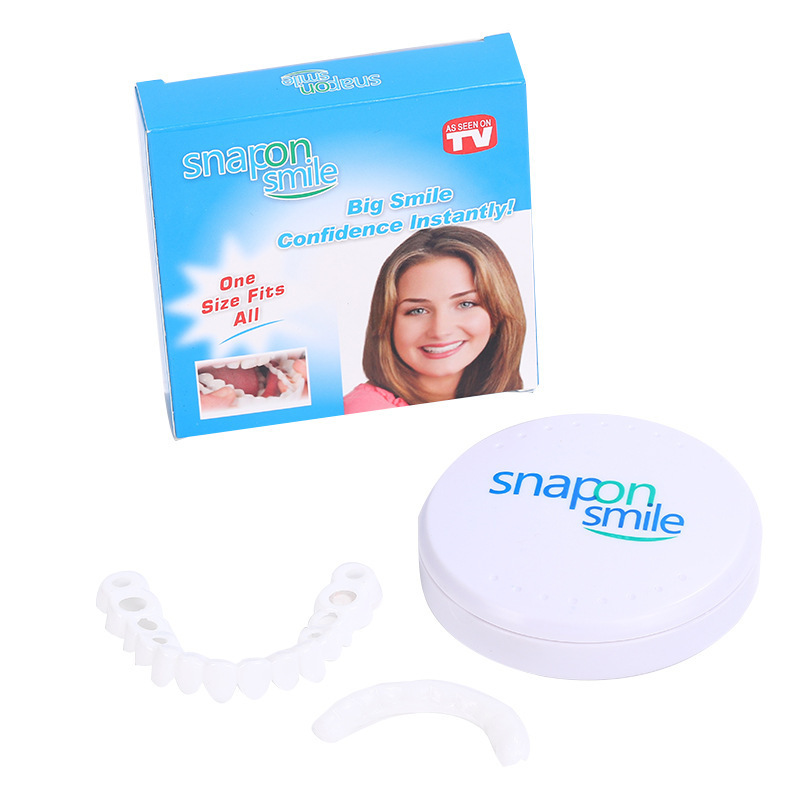 Natural Cosmetic Tooth Cover Snap On Silicone Perfect Smile Veneers Teeth Upper Beauty Tool False Teeth for Men Women