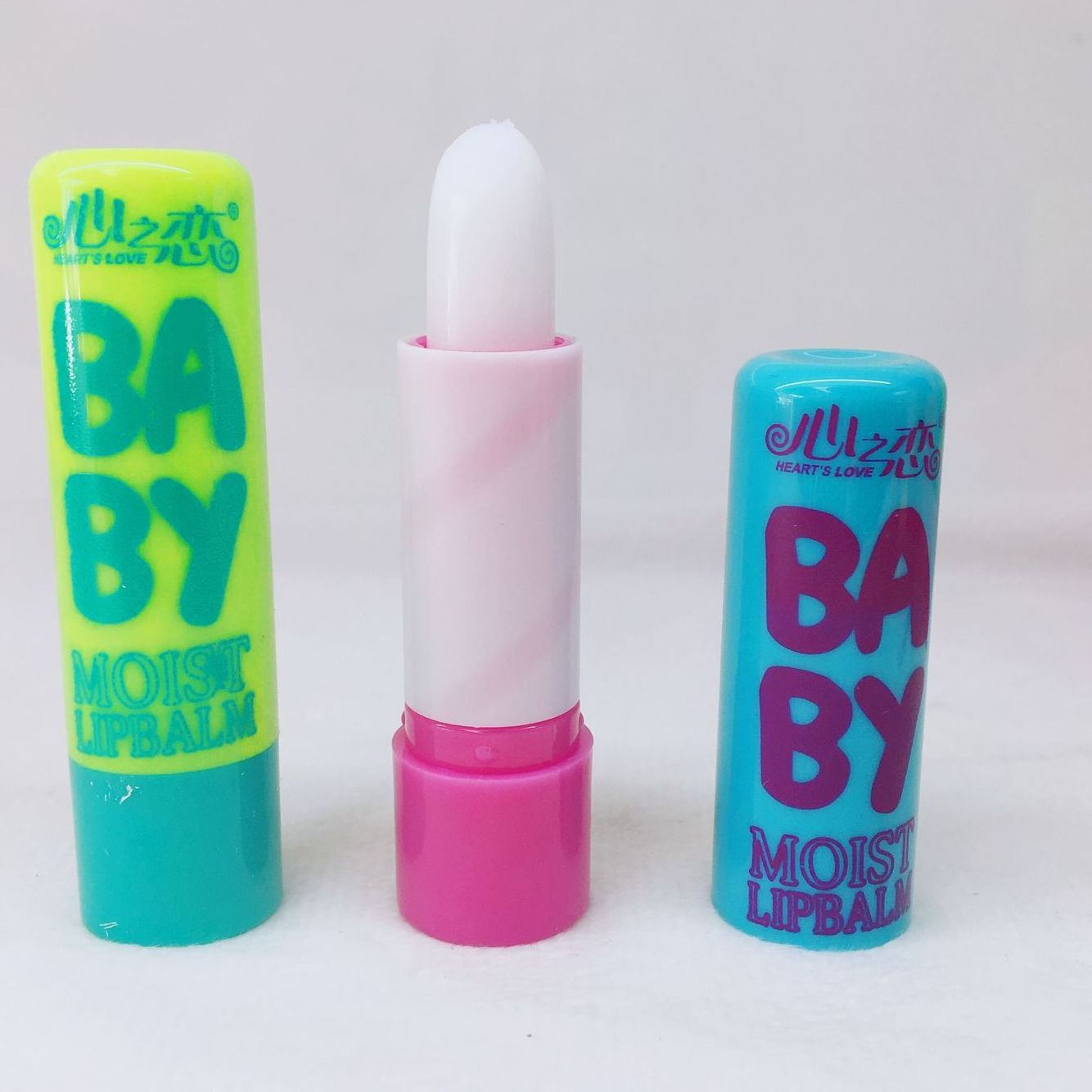 24pcs/box cute private label soft moisturizing baby lip balm stick with display box