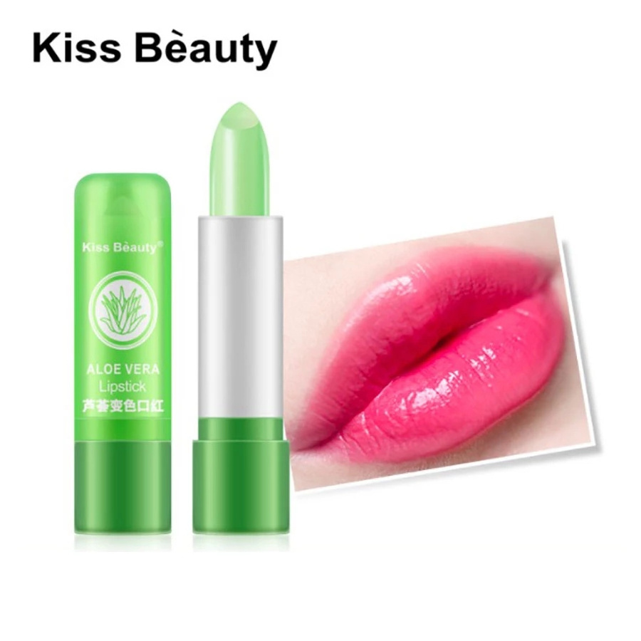 Factory Direct Sales Non-marking and Non-stick Cup Color Changing Lip Balm Lipstick Waterproof Gel Natural3g Aloe Vera Lipstick