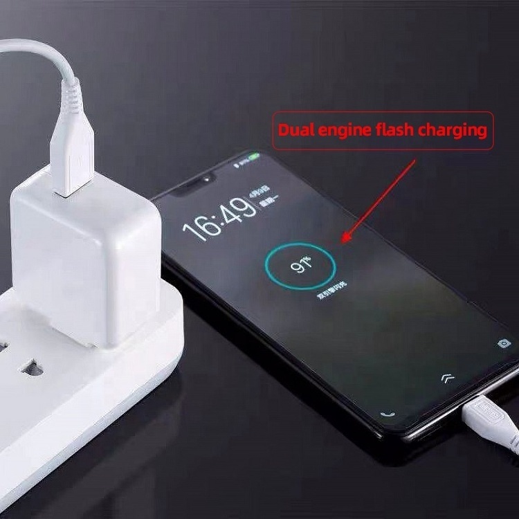 Wholesale 18W Fast Charging US Plug Power Adapter 2 Pin Charger For Vivo Oppo Vooc Huwei Xiaomi