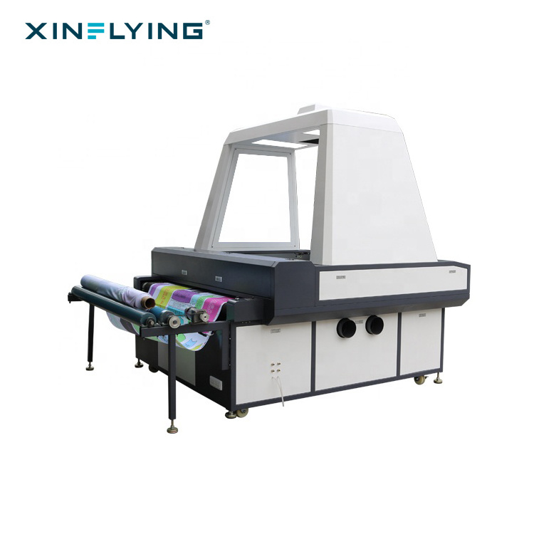 Fabric textile automatic laser cutting machine make sports wear roll to roll laser cutting machine with camara