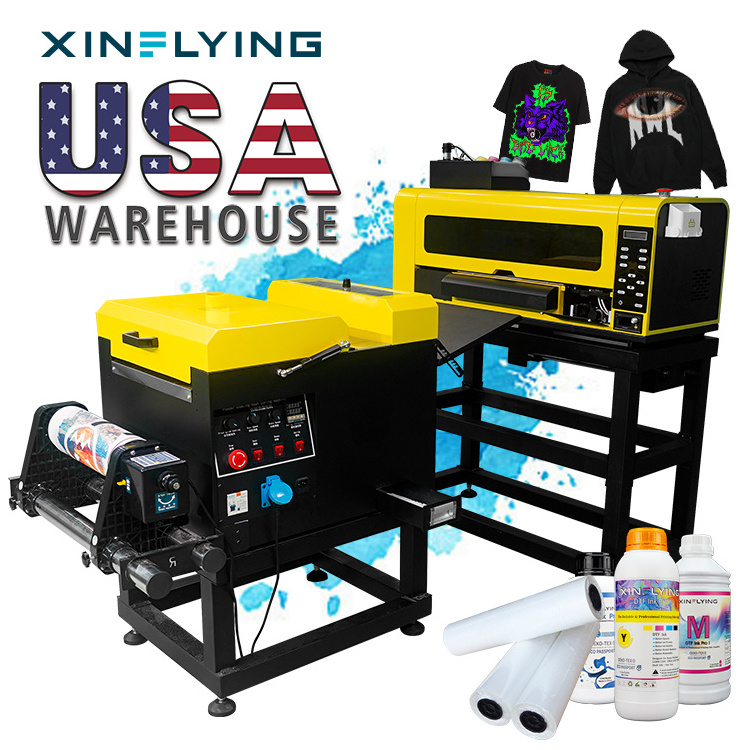 China XinFlying Wholesale Lifetime warranty I3200 xp600 4720 head a2 a3 a4 30cm dtf printer powder machine dtf