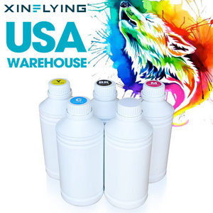 USA Warehouse Low-Priced DTF Ink 1000ml CMYKW Pigment Ink for Textile Heat Transfer Printing White Color Textile Printing Inks