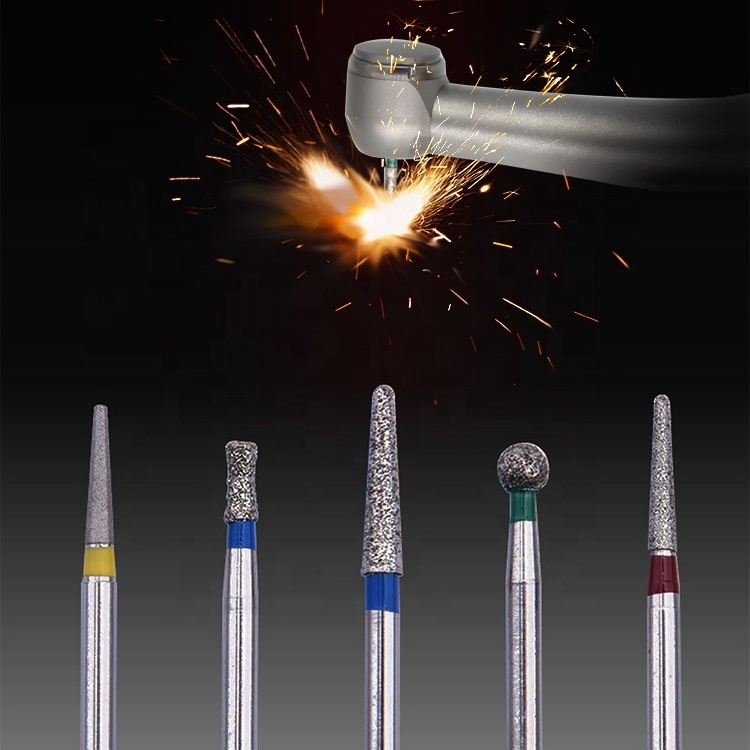 Wholesale custom diamond turning bur needles high quality dental drill kit  for handpiece dental