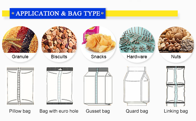 Automatic Multi-head Electronic Scale Combination Weighing Packaging Granular Food Nuts Snacks Bag Packing Machine