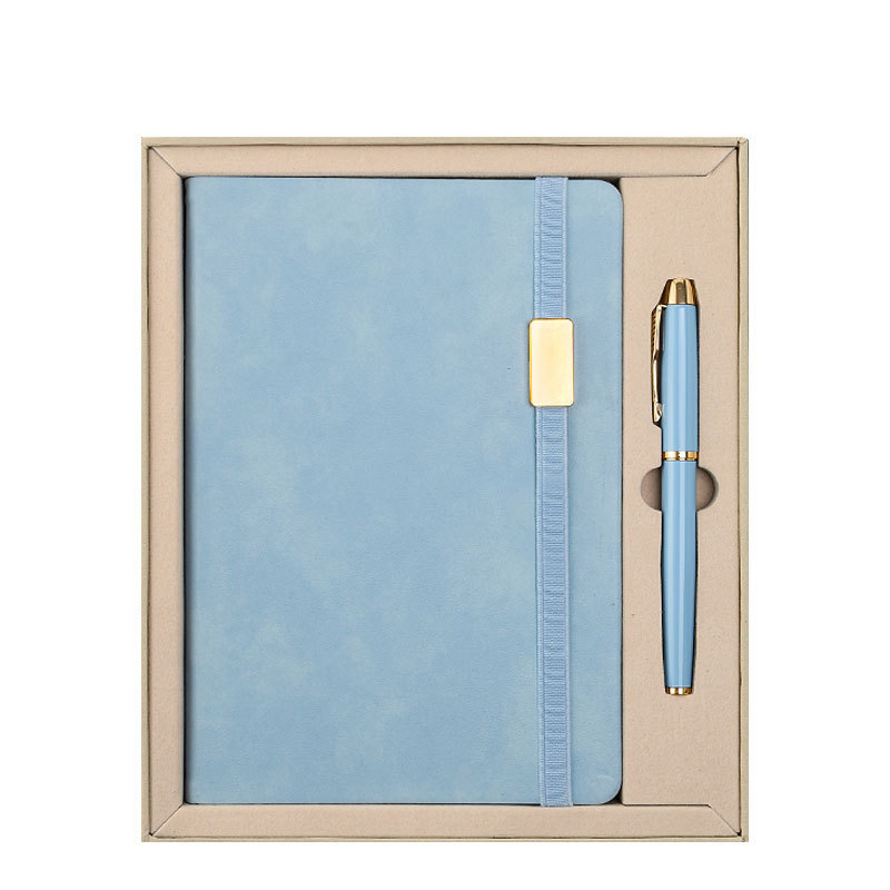 Stationery Manufacturer a5 PU Leather Journal Notebook And Pen Diary Box Gift Stationery Sets