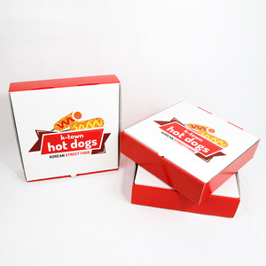 Pizza Packing Box for Scooter Latest Design Hot Dog Takeway Delivery 16 Inch Paper Food Packaging Box Coated Paper Customized