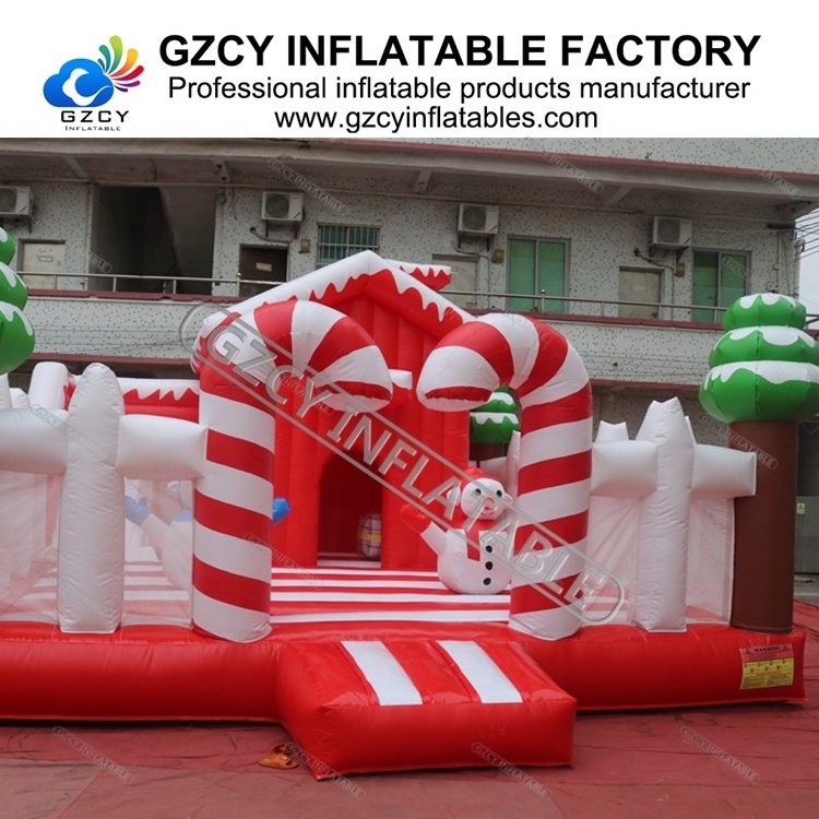 2023 new design christmas inflatable bouncer Xmas inflatable bouncy castle kids bouncer house for sale