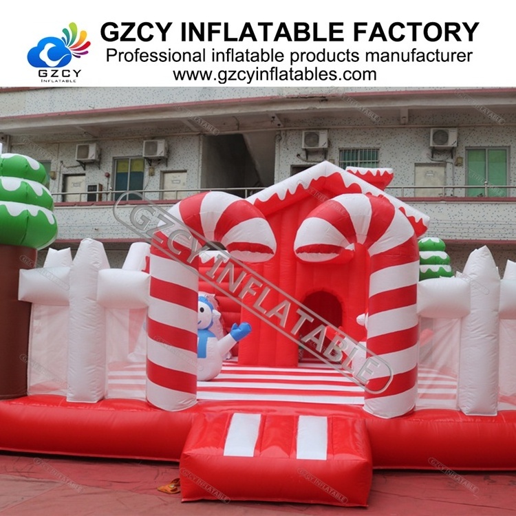 2023 new design christmas inflatable bouncer Xmas inflatable bouncy castle kids bouncer house for sale