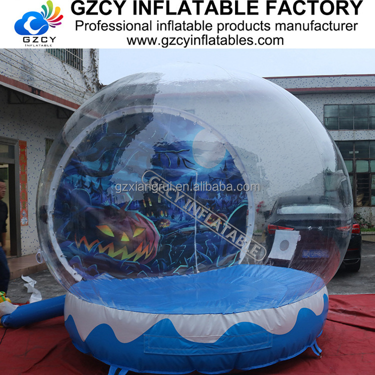 3/4/5m Christmas Inflatable Giant Snowglobe Human Size Snow Globe Blow up Festival Snow Globes for Kids and Adults