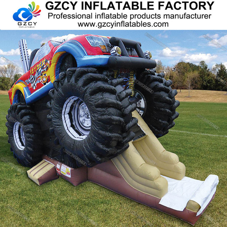 combo Inflatable Bounce House inflatable air bouncer jumping trampoline with slide monster truck