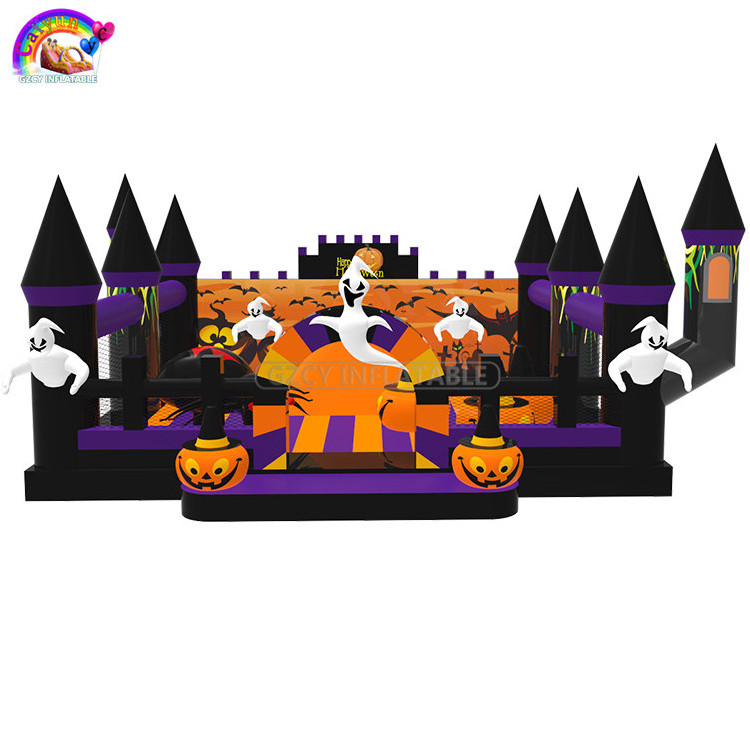 Commercial giant bouncy Halloween jumping inflatable castles manufacturer in China