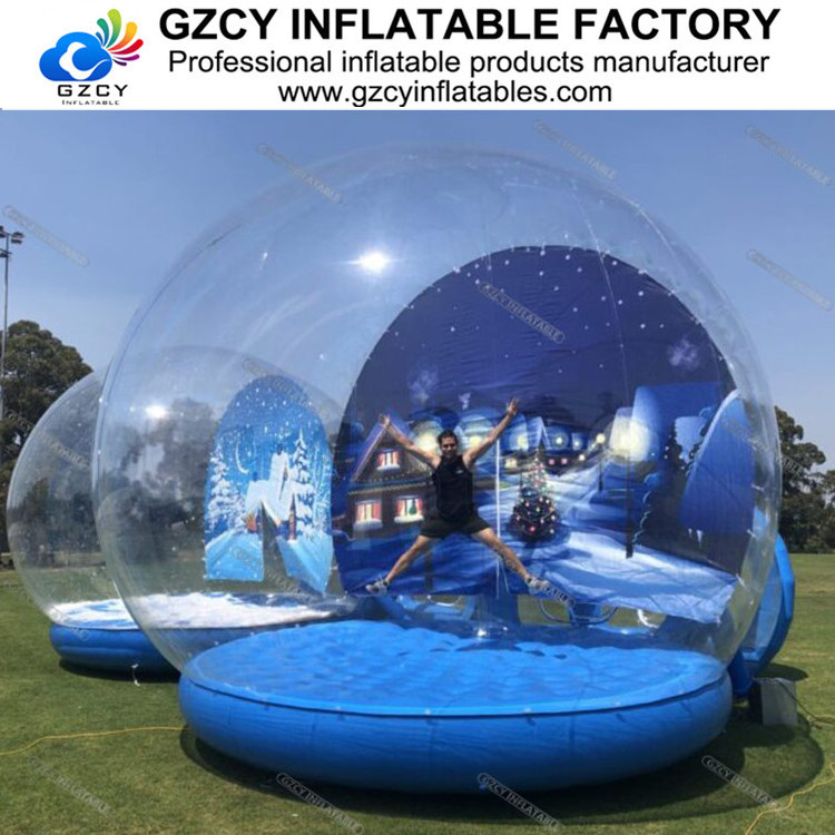 Custom size giant outdoor human  inflatable snow globe for events sale