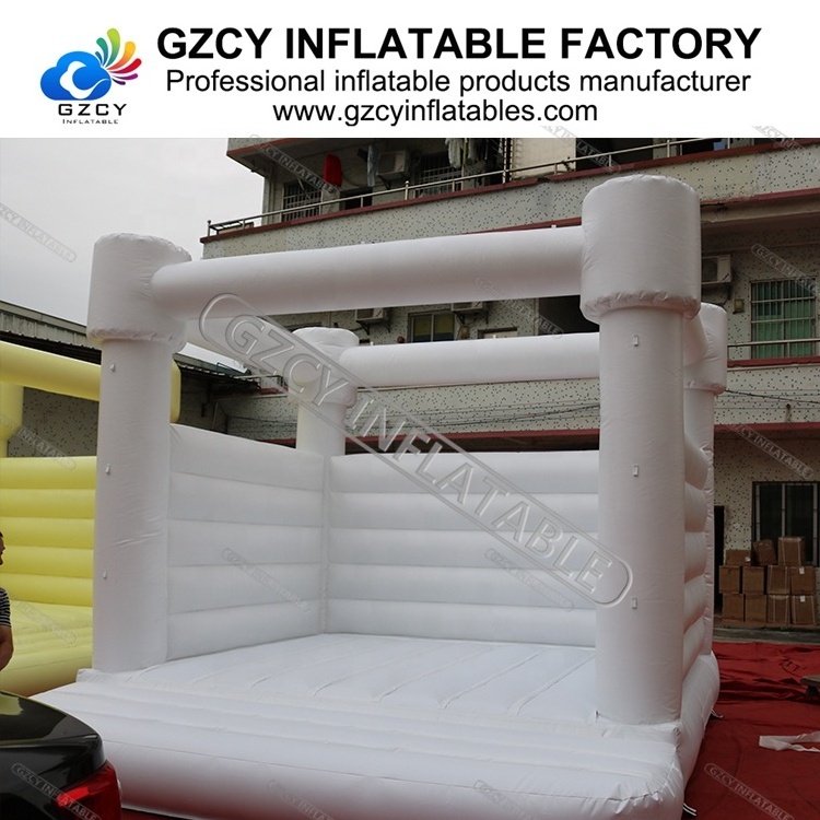 Customized size 13x13 white bouncy house white inflatable bouncy castle white bounce house for wedding event