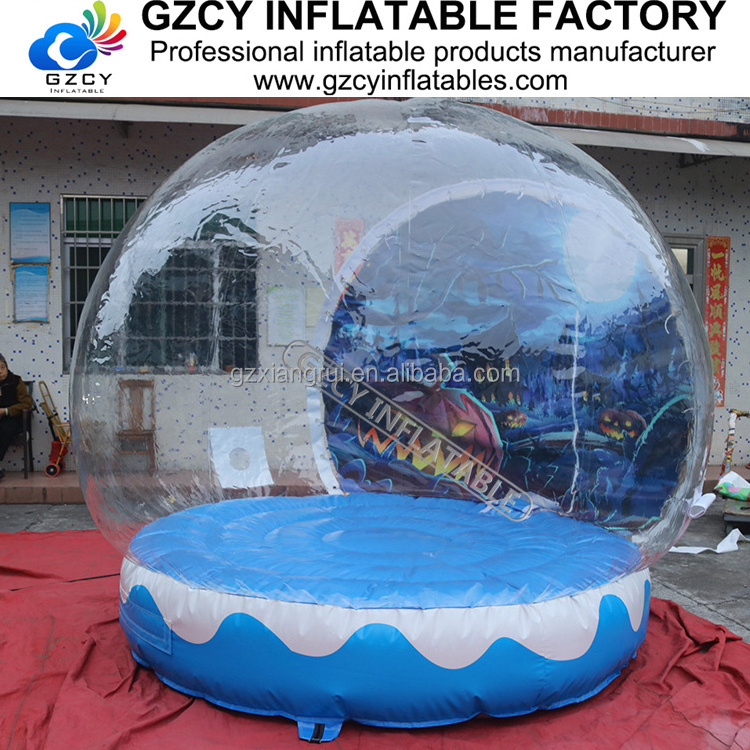 3/4/5m Christmas Inflatable Giant Snowglobe Human Size Snow Globe Blow up Festival Snow Globes for Kids and Adults