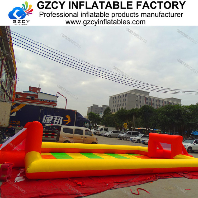 Inflatable football pitch inflatable sports games with air pump inflatable soap soccer field