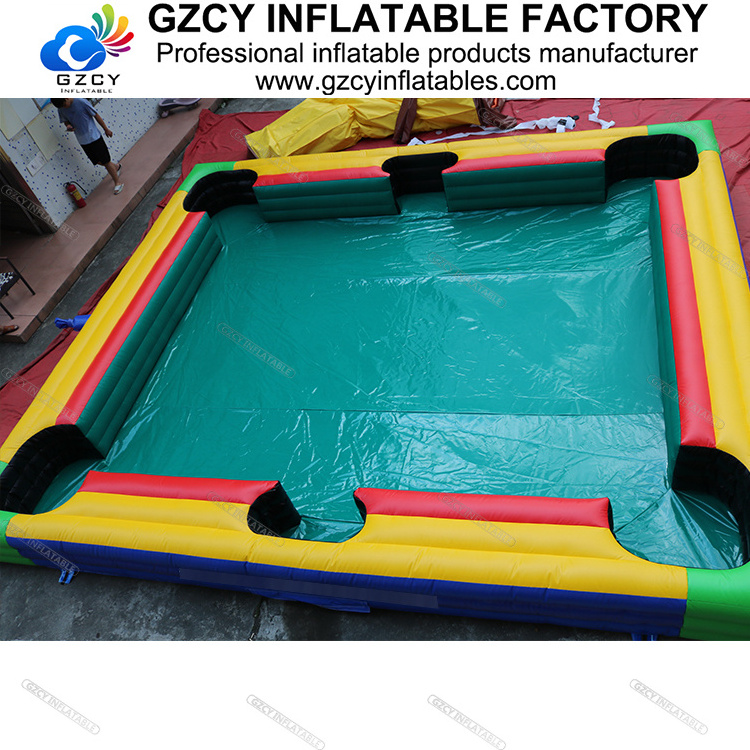 Commercial Customized inflatable table ball game inflatable snooker table ball game giant pool table game billiard