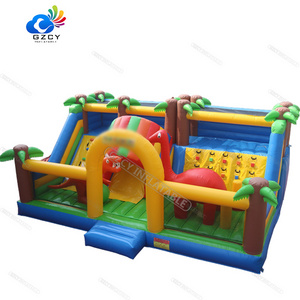 Commercial PVC Palm Tree Inflatable dry Slide For Kid Inflatable Slides Adult For Sale