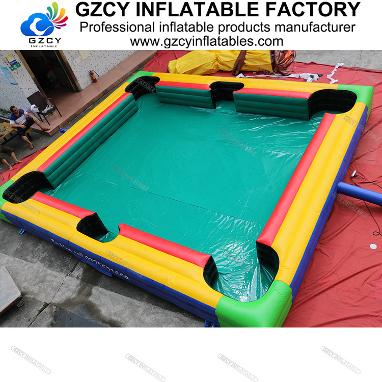 Commercial Customized inflatable table ball game inflatable snooker table ball game giant pool table game billiard