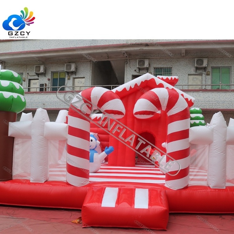 2023 new design christmas inflatable bouncer Xmas inflatable bouncy castle kids bouncer house for sale