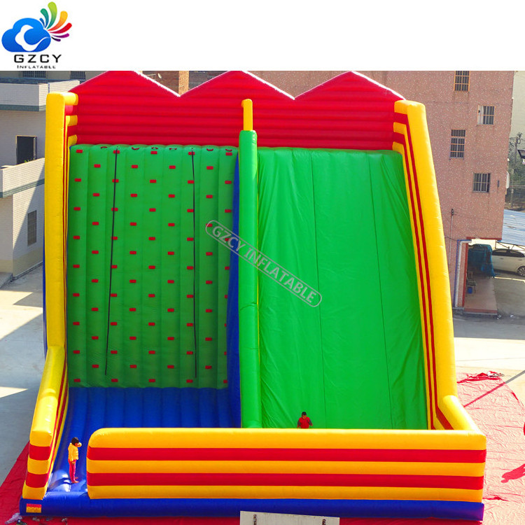 Wholesale Air Filled Bouncy Castle Stair Climbing Slides Game Bouncer Outdoor Used Dry Inflatable Slide For Kids