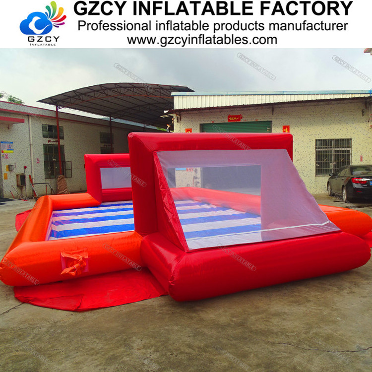 Indoor or outdoor sports game pvc football court soap inflatable soccer field for adults and kids