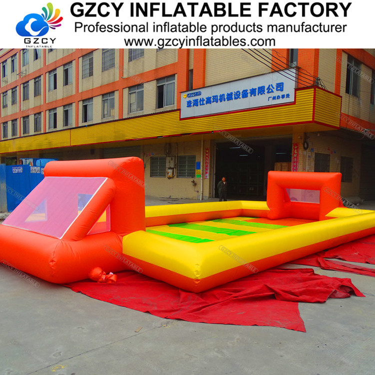 Inflatable football pitch inflatable sports games with air pump inflatable soap soccer field