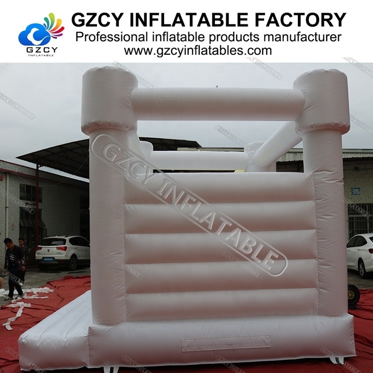 Customized size 13x13 white bouncy house white inflatable bouncy castle white bounce house for wedding event