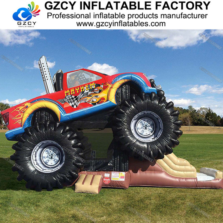 combo Inflatable Bounce House inflatable air bouncer jumping trampoline with slide monster truck