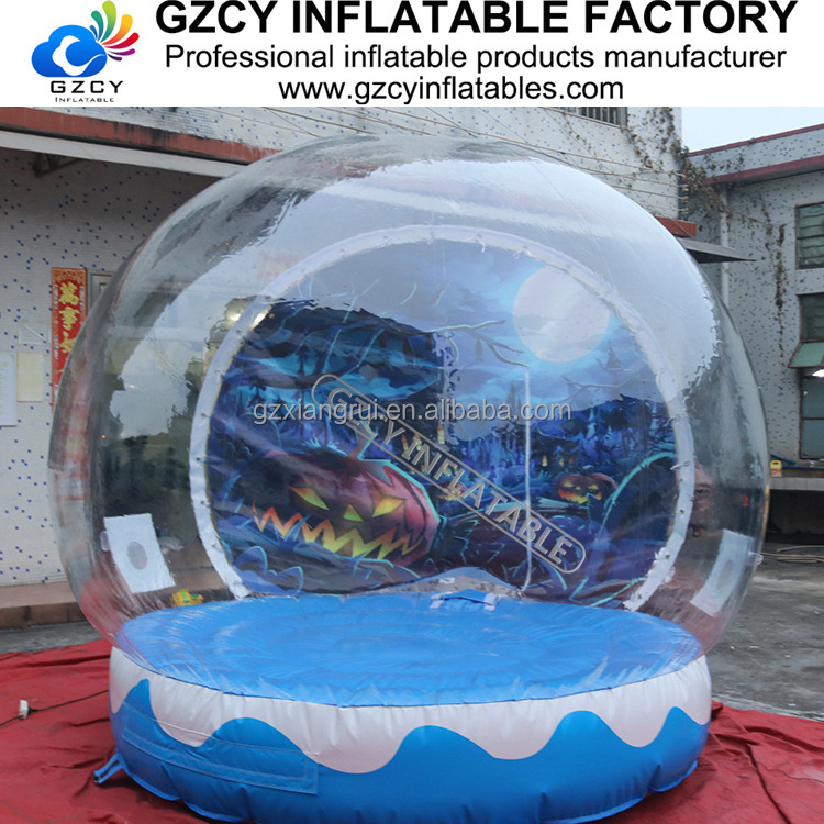 3/4/5m Christmas Inflatable Giant Snowglobe Human Size Snow Globe Blow up Festival Snow Globes for Kids and Adults