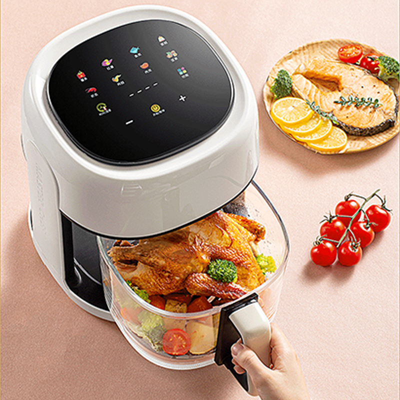 White Smart Touch Screen Toaster visual 4.5L air fryer oven