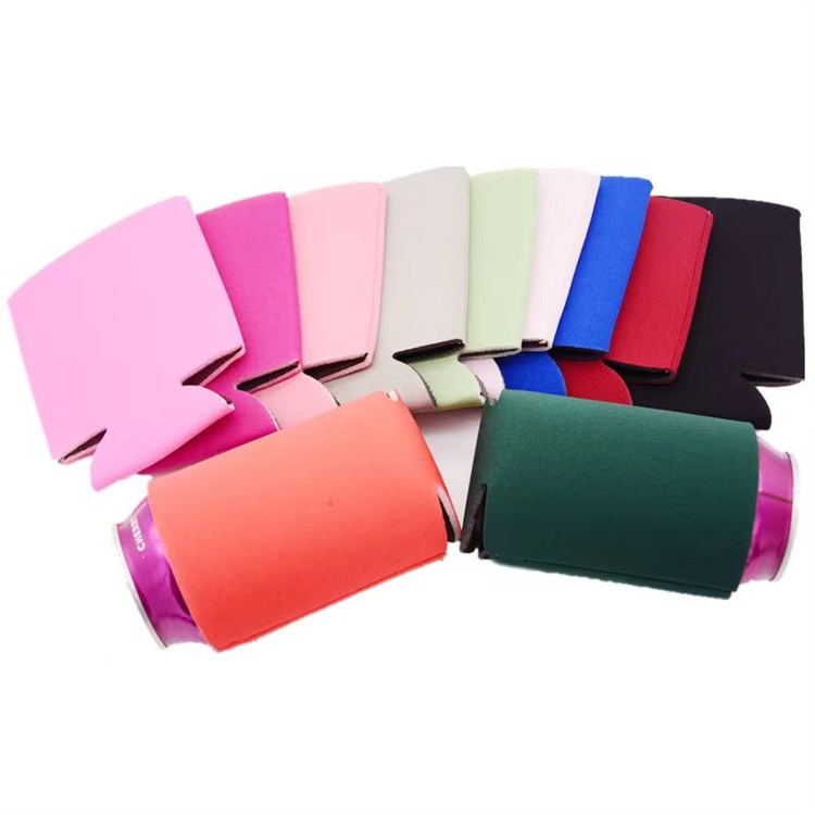 Wholesale Leather Bush Light Sublimation Can Cooler Aluminum Skinny Bottle Koozy