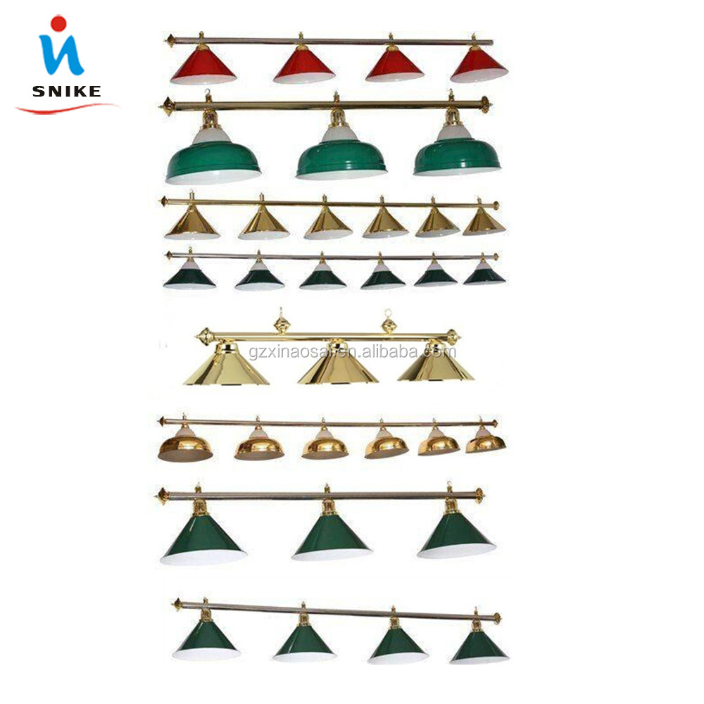 Different Size Metal shades billiard pool table lighting