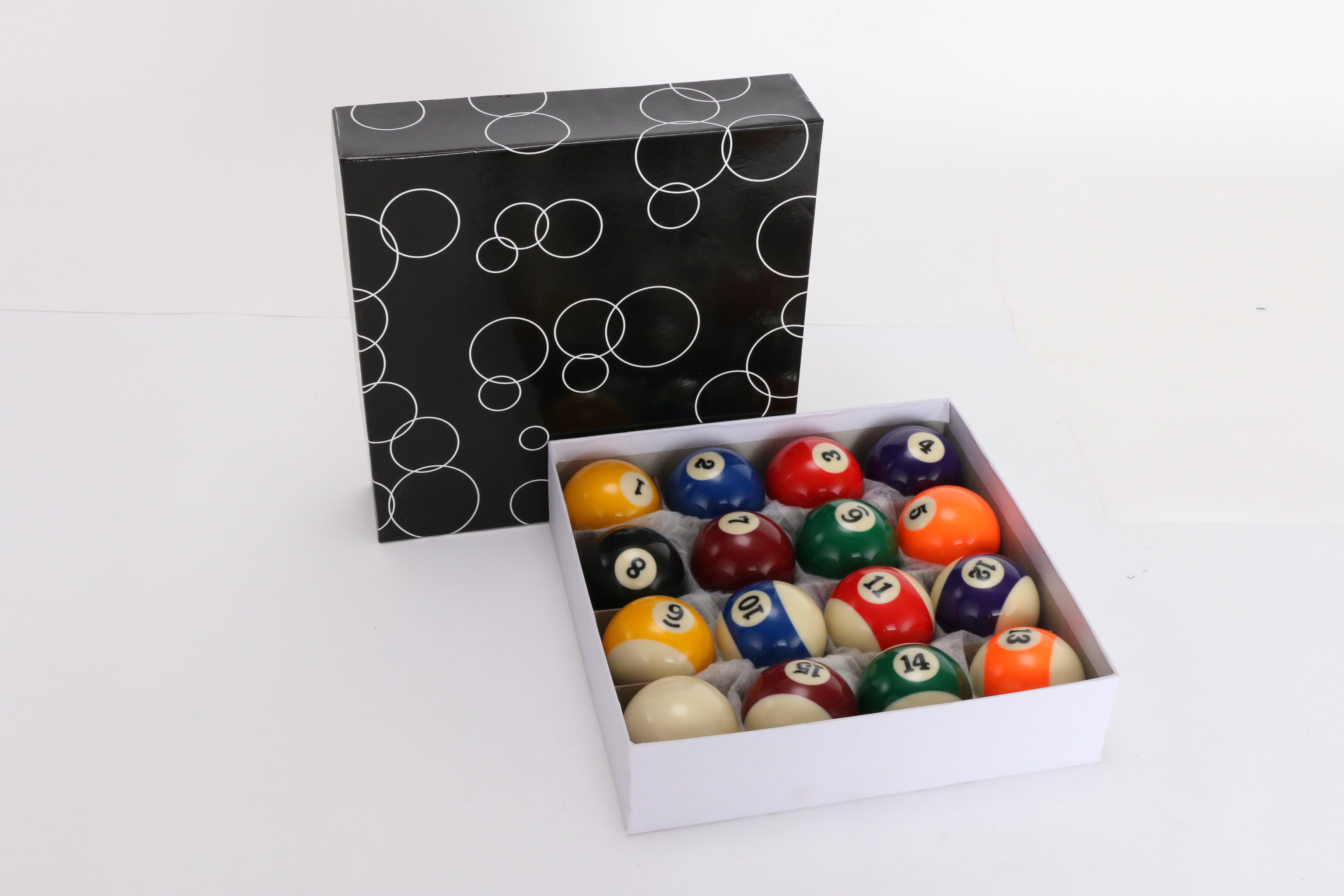 Cheap China Resin 52.5 mm 8 Ball Pool Custom Used Logo A Grade Billard Ball Set Or B Grade Pool Ball Set