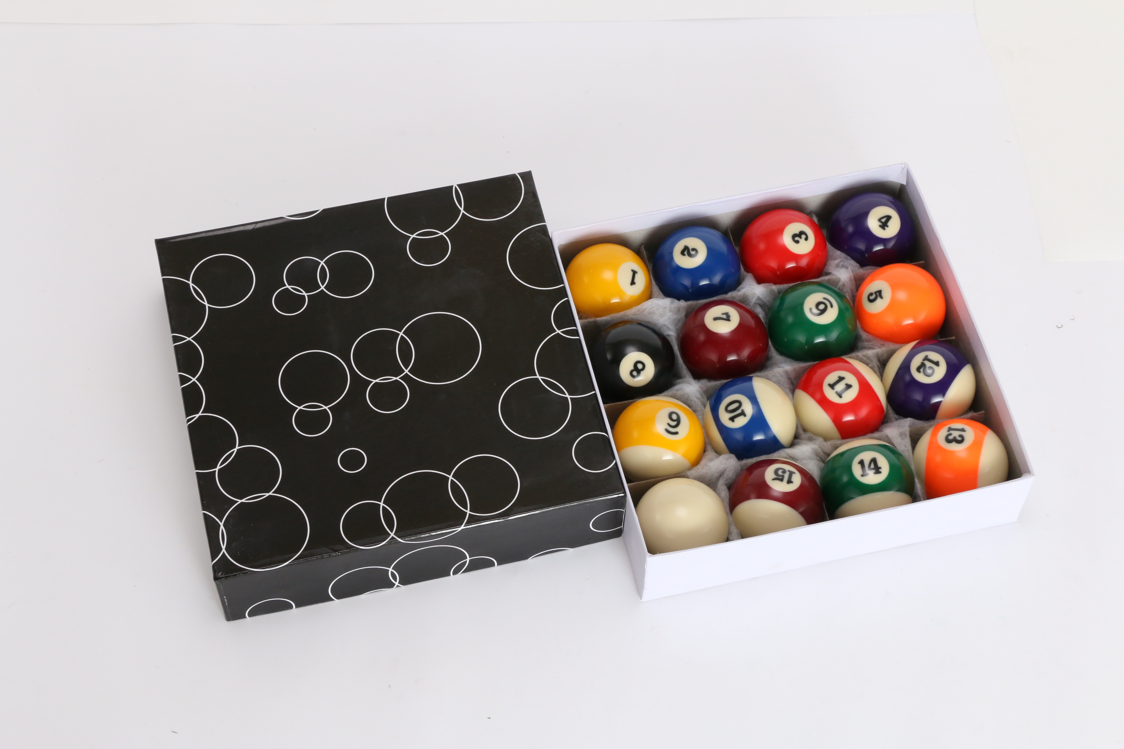 Cheap China Resin 52.5 mm 8 Ball Pool Custom Used Logo A Grade Billard Ball Set Or B Grade Pool Ball Set