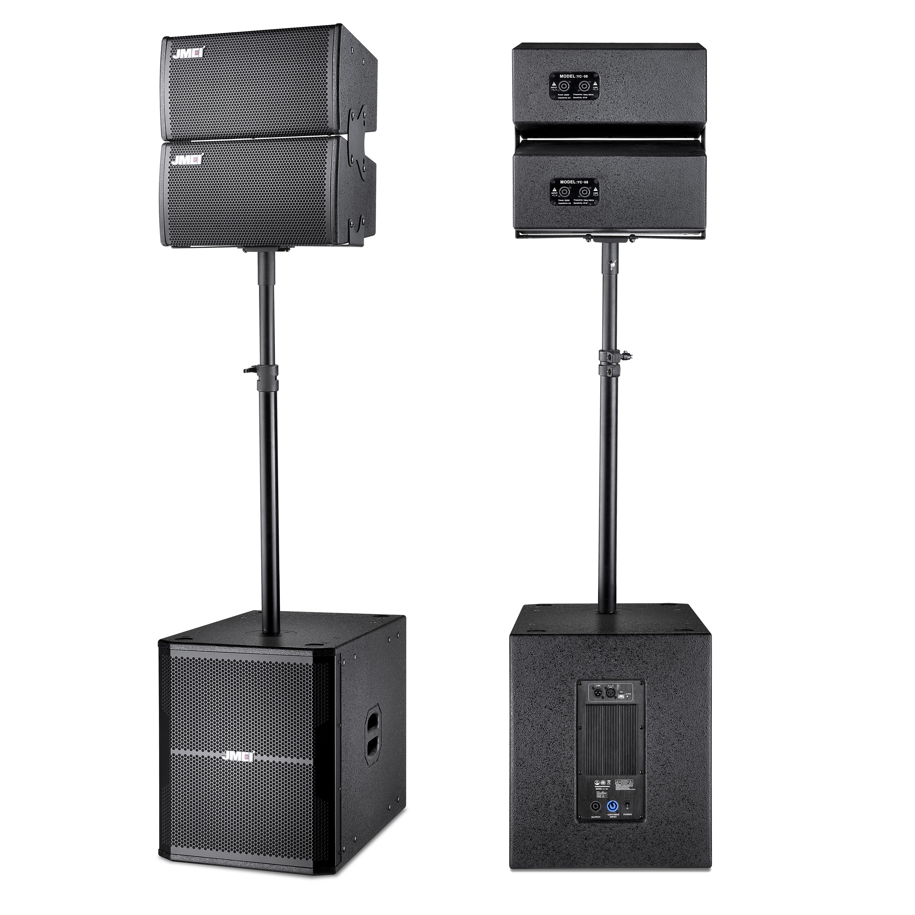 Live band active 15-inch 1000 watts small line array speakers