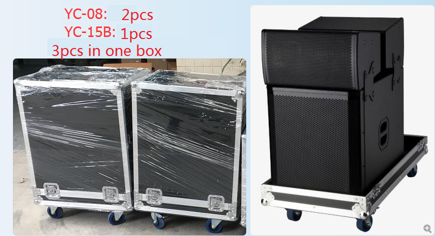 active line array system consists of 12 inches sub 8 inch 2-way range