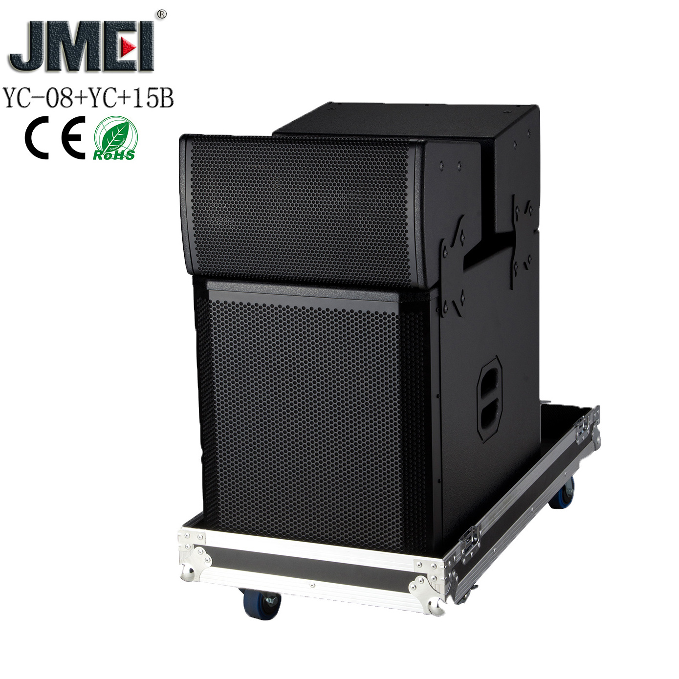 active line array system consists of 12 inches sub 8 inch 2-way range