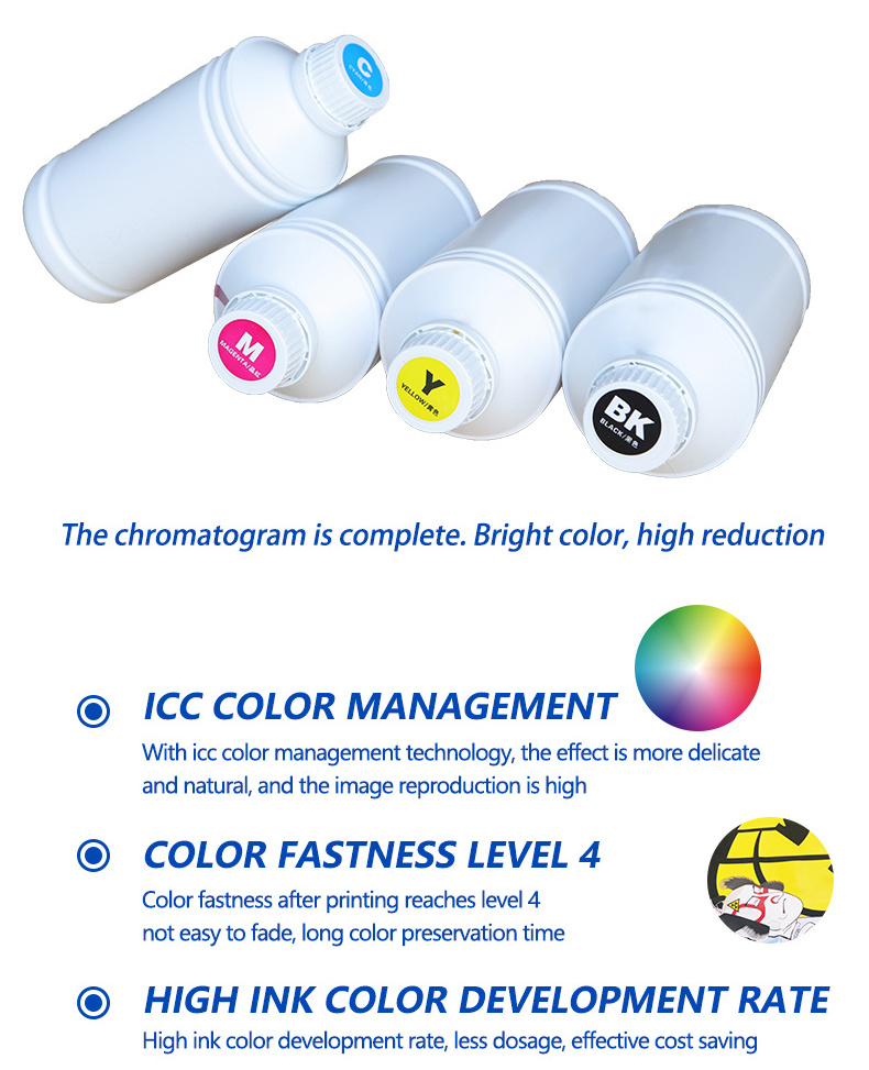 USA Warehouse non-clogging fluorescent ink dtf machine t-shirt printing dtf ink cmyk+w fm fy idea for eps xp600/i3200/i1600 head