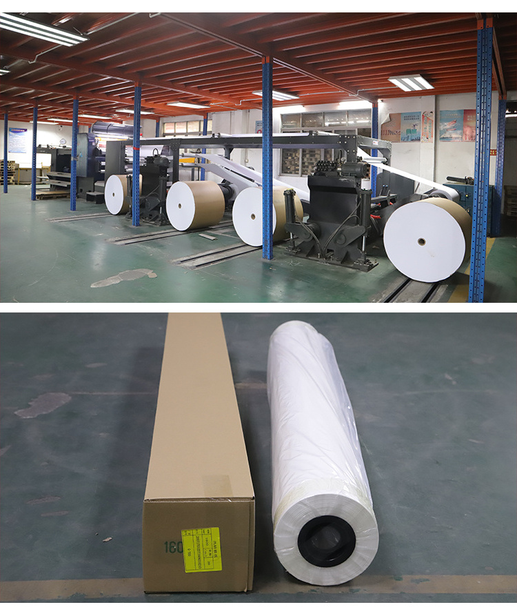 70gsm/80gsm/100gsm/120gsm Large format fast dry sublimation transfer paper roll size 44