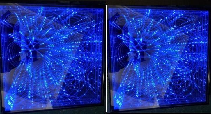 New arrival 2021 tempered glass mirror 3d spark wedding led dance floor panel