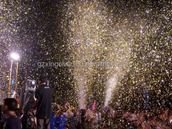 CO2 or nitrogen driven confetti cannon machine