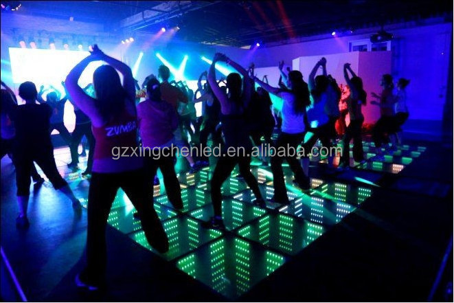 Nightclub,dj,T show,wedding decoration 50x50cm tempered glass waterproof mirror RGB panels mats tiles 3d led dance floor