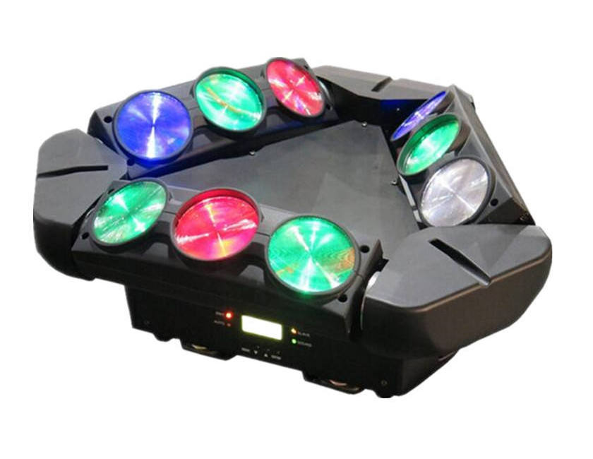 Dj lights triangle 9 eye spyder 9x12w led spider beam moving head Triangle Spider Light