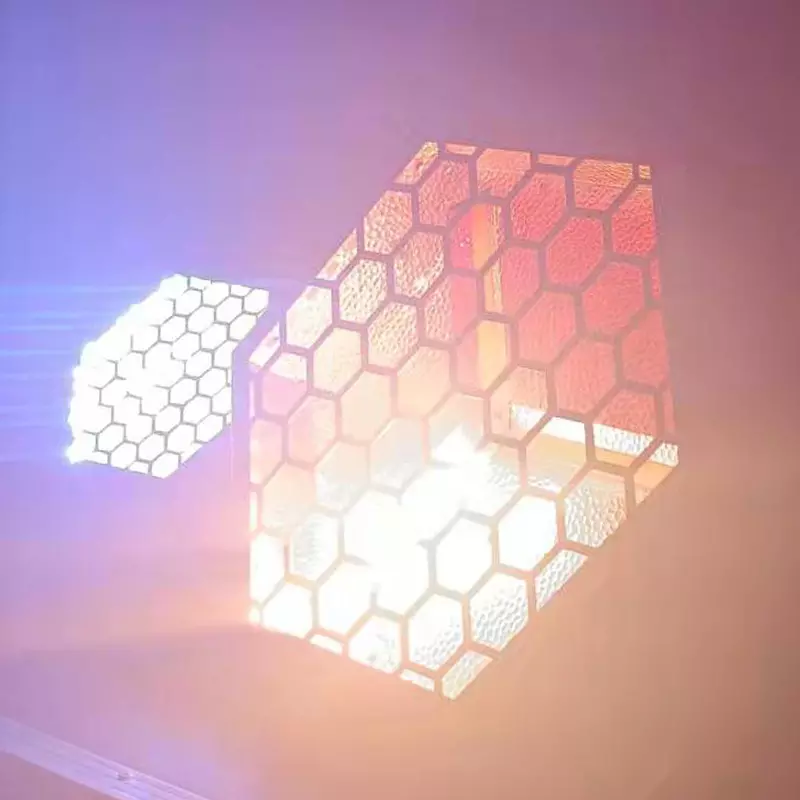 dj disco back ground mini lyre dmx hexagon 1pcs / 3pcs lamp pixel rgb led retro lights stage light