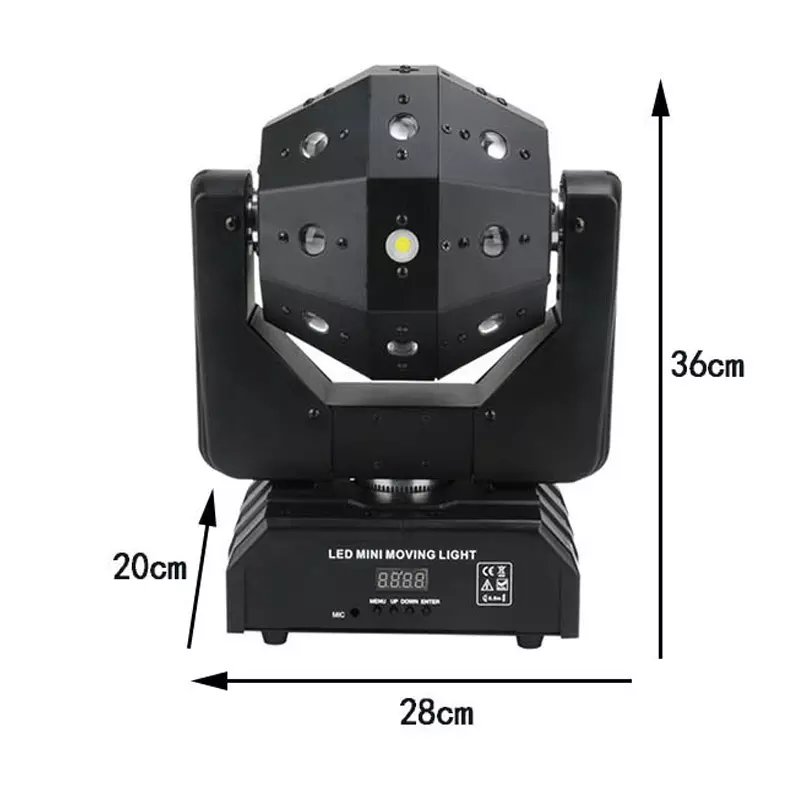 Professional DJ Equipment 3W*16PCS LED Moving Beam Head Light Beam+Laser+Strobe 3 in 1 Effect Party Light