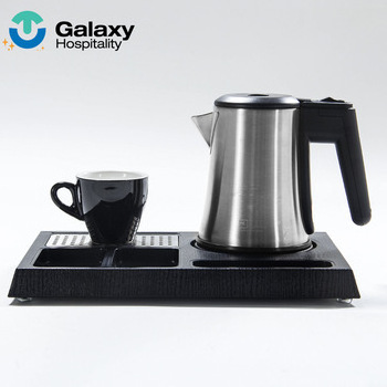 Eliya High Quality Hotel Small Electric Tea Kettle Tray Set Stainless Steel Kettle Tea Coffee Kettle Set